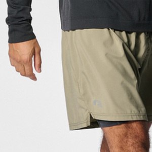 Pantalones Cortos Deportivos para Hombre, Cintura Alta, con Cordón, de Poliéster/Algodón No Tejido, para Correr, Secado Rápido, Transpirables, Ecológicos - Product Image 2