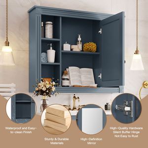 Modern 35 X 28 <b>Wall</b> Mounted Bathroom <b>Storage</b> Cabinet Medicine Cabinet with Mirror for Bathroom Shelves - Product Image 5