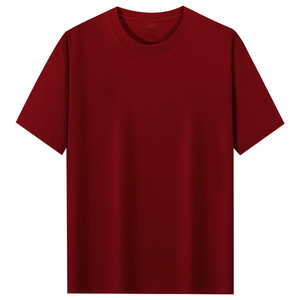 เสื้อยืดคอกลมสีพื้นทรงหลวม น้ำหนัก 200 กรัม สำหรับทุกเพศ พิมพ์โลโก้ได้ ราคาโรงงานจากบังกลาเทศและจีน - Product Image 6