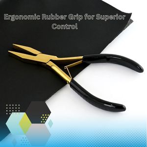 Pinza de crimpado de acero inoxidable premium para extensiones de cabello, de alta resistencia, con agarre de goma antideslizante, para micro/nano anillos e I-Tip, uso comercial. - Product Image 4