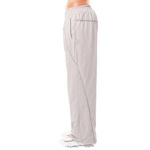 Survêtement unisexe gris clair à manches longues, couleur unie, style décontracté avec poches latérales, matière polyester respirante, idéal pour l'automne - Product Image 4
