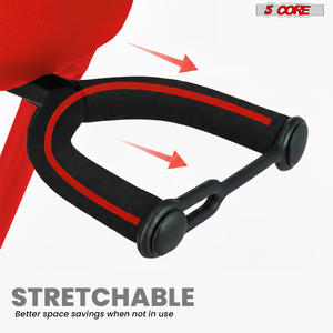 Taburete de Guitarra Rojo 5Core, Silla de Metal Acolchada de 3.15 Pulgadas con Respaldo, Asiento Musical Plegable con Reposapiés Integrado, Soporte para Guitarra - Product Image 5
