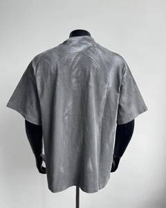 2026 Oversized O-Neck Short Sleeve California Reaper Washed Knitted 100% Cotton Quick Dry Breathable Vintage Solid Men's T-Shirt - Product Image 2
