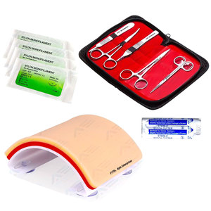 Kit de Práctica de Sutura Quirúrgica para Estudiantes de Medicina, Incluye Almohadillas de Sutura de Acero Inoxidable e Instrumentos Esenciales de Entrenamiento - Product Image 1