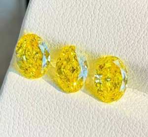 เพชรแล็บเกรด IGI รูปไข่ 1 กะรัต สีเหลืองสดใส แฟนซี ได้รับการรับรองจาก Luxira Jewels ผลิตด้วยวิธี CVD/HPHT พร้อมเจาะด้วยเลเซอร์สำหรับทำเครื่องประดับ - Product Image 5
