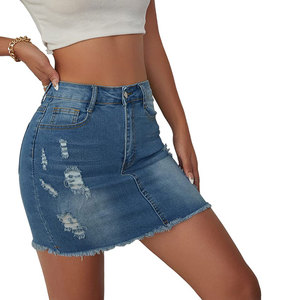 Lightweight Wholesale <b>Skirt</b> Comfortable <b>Elastic</b> <b>Waist</b> Jeans <b>Skirt</b> 2026 Women Jeans <b>Skirt</b> - Product Image 5