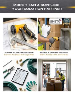 Buse de pulvérisation de jardin ABS+TPR pour le lavage de voitures avec des modes de pulvérisation variables, design de poignée ergonomique - Product Image 5