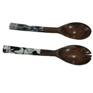Newly Designed Wood and Resin Salad Server Flatware Set Home and Kitchenware <b>Used</b> Customised New Style Salad Server Kitchen Tool - Product Image 1