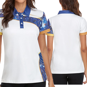 Chemises polo pour femmes brodées de haute qualité à manches courtes, séchage rapide, pour le golf - Product Image 3
