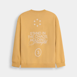 Le sweat-shirt ultime en coton biologique épais 500 GSM, coupe ample, couleur blanc cassé - Product Image 6