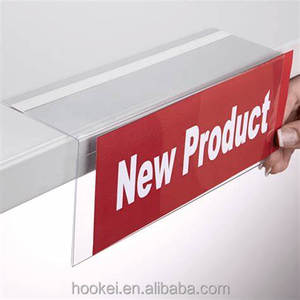 Soporte de señal de PVC inclinado hacia atrás Marco de imagen transparente soportes de acrílico soporte de exhibición en forma de L para oficina tienda restaurante Horizontal - Product Image 1