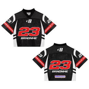 Camisetas de Moda Urbana para Aficionados al Fútbol, Estilo Boxy Corto, Personalizadas, de Malla, Unisex, con Estampado OEM, 2026 - Product Image 4