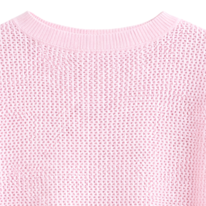 Suéter de Punto Calado para Mujer, Manga Corta, Cuello Redondo, Estilo Casual de Verano, Holgado, Transpirable, Texturizado, a la Moda - Product Image 6