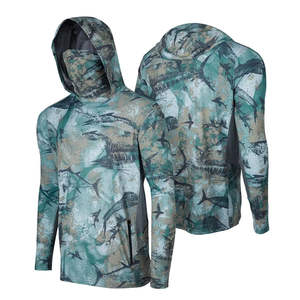 Sudadera de pesca con logo personalizado, 100% poliéster, estampada por sublimación, protección solar UPF50+, de secado rápido, con capucha, para hombre. - Product Image 1