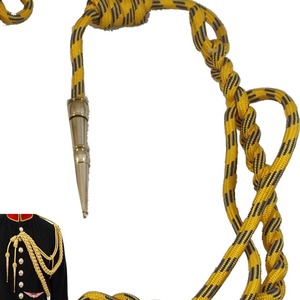 Cordon métallique tressé doré avec embouts en laiton pour vêtements, aiguillette classique - Product Image 2