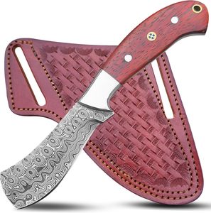 Nouveau design Couteau tactique de survie et de camping à lame fixe en acier Damas avec manche en bois personnalisable, longueur 8 pouces, vente en gros, faible MOQ - Product Image 1