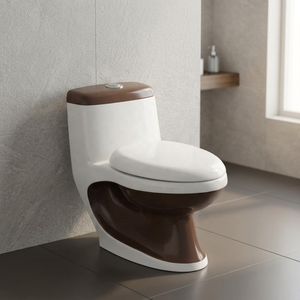 Inodoro de Una Pieza Moderno de Cerámica con Doble Sifón, Equipo Sanitario para Baño - Product Image 6
