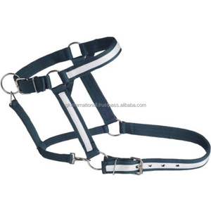 Attractive Color Option Double Ply Nylon Webbing Nylon horse halter with <b>roller</b> buckle and snap at throat nylon halter horse - Product Image 5