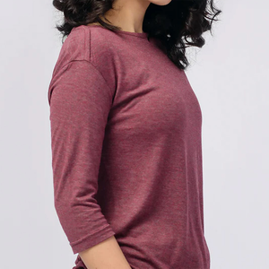 Camiseta de Manga Larga para Mujer, Cuello Redondo, Algodón Suave, Informal, Ligera, Transpirable, Básica para Uso Diario, Corte Cómodo y Relajado - Product Image 6