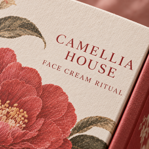 Boîte d'emballage en carton ondulé imprimée personnalisée CAMELLIA pour crème visage - Product Image 3