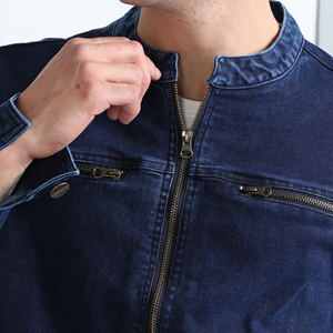 Outfitize International Wholesale <b>Mens</b> <b>Denim</b> <b>Jacket</b> with Embroidery Back Logo Custom Streetwear Fashion Jeans - Product Image 4