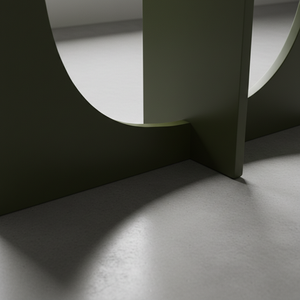 TABLE DE CONSOLE / TABLE D'APPUI en bois d'hévéa durable et placage de chêne MDF pour salle à manger et restaurant, décoration intérieure, couleur verte - Product Image 5