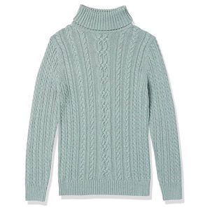 Pull à col roulé à manches longues pour femme, pull léger de qualité supérieure, respirant, 100% coton, coupe classique pour femme, léger - Product Image 2
