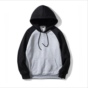 <b>Men's</b> <b>Orange</b> Black Hooded Sweatshirt Cotton French Terry Casual Regular Fit Pocket Design Winter Embroidered Breathable - Product Image 2