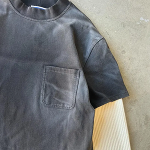 Camisetas Oversize Unisex al por Mayor para Hombre, Lisas, con Cuello Ringer, para Impresión Personalizada, Camisetas Negras de Algodón Grueso para Hombre - Product Image 3