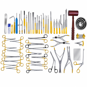 Juego de instrumentos para rinoplastia de 57 piezas para cirugía general, herramientas manuales de acero inoxidable con certificación CE y mangos amarillos - Product Image 2