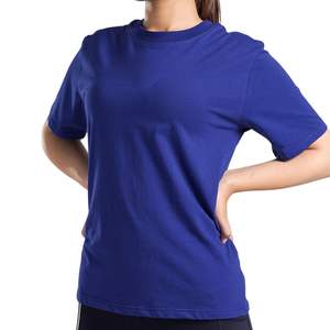 Camiseta Azul Oversize para Mujer, Corte Holgado, Manga Corta, Cuello Redondo, Top Informal para Gimnasio, Fitness, Yoga, Running, Ropa Deportiva Cómoda - Product Image 2