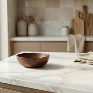 Tazón de Ensalada de Madera Hecho a Mano de Primera Calidad, Tazón para Servir Frutas, Aperitivos y Postres, Ecológico y de Madera Natural para la Mesa del Comedor - Product Image 3