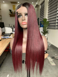 Bob Layer Cut Bone Straight Cabello humano real con flecos Longitud corta del hombro de Vietnamhairluxury - Product Image 2