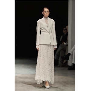 Manteaux pour femmes de haute qualité, nouveau modèle CAMILLE TIE-WAIST WOOL COAT, en cachemire, luxueux, de haute couture, longueur courte, WhiteAnt - Product Image 4