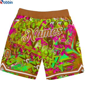 Nuevos Pantalones Cortos Deportivos Vintage para Hombre, Transpirables, con Bordado, Retro, Lisos, de Doble Malla, Personalizados, para Baloncesto - Product Image 3
