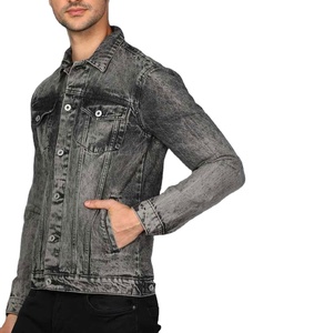เสื้อแจ็กเก็ตกางเกงยีนส์สำหรับผู้ชายเสื้อผ้าแนวสตรีทแวร์แอซิดกรด - Product Image 3