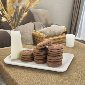 Biscuit au chocolat au lait et à la vanille avec garniture à la crème, biscuit sandwich halal - Product Image 6