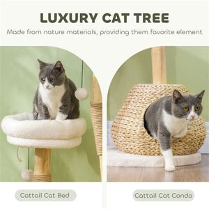 Albero Tiragraffi in Legno per il Divertimento di Tuo Amico Felino nel Gioco e nella Salita! - Product Image 5