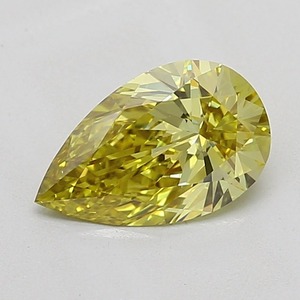 Bijoux personnalisés, diamant en forme de poire jaune intense fantaisie, 0,90 ct, qualité VS1 - Product Image 1