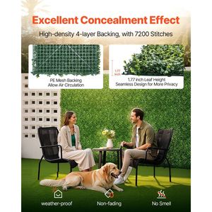 Panel de Césped Artificial Milan Grass Greenery Boxwood de 60 x 120 Pulgadas, Paneles de Césped Artificial para Interiores y Exteriores, para Pantallas Verdes y Separadores de Ambientes - Product Image 3