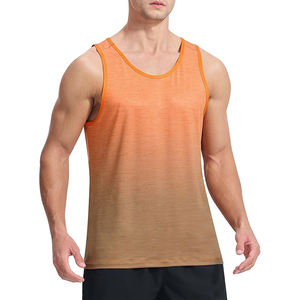 Custom Men Plus Size Casual Wear Breathable Quick Dry Anti-Pilling 100% Cotton Gym Fitness <b>Loose</b> Fit Sports <b>Tank</b> <b>Tops</b> - Product Image 2