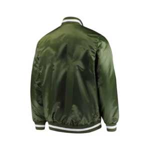 Chaqueta Bomber Bordada Personalizada al por Mayor para Hombre y Mujer, Forro de Satén, Colores y Logotipo Personalizados, Estilo Urbano, Plateado y Negro - Product Image 4