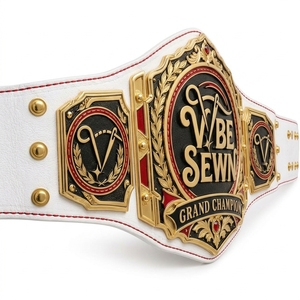 Cinturón de Campeonato Personalizado, Cinturón de Premio con Placas Metálicas Premium, Diseño Decorativo, Correa Ajustable, Trofeo para Competencia Deportiva, OEM - Product Image 3