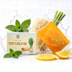 Savon Solide Exfoliant et Hydratant Artisanal Écologique au Luffa et à la Citronnelle, Parfum Frais pour le Soin Quotidien du Corps - Product Image 6