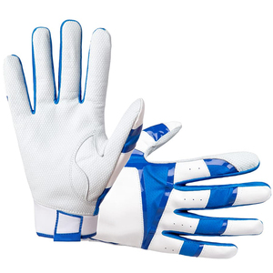 Gants de frappe en cuir bleu et blanc, ambidextres, fermeture auto-agrippante, unisexes, pour adultes, durables, pour l'entraînement - Product Image 5