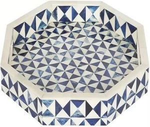 Bandeja de Servir de Madera, Forma Rectangular, Diseño Moderno con Patrón de Plantas, Platos de Madera Maciza Hechos a Mano para Servir Comida en Fiestas - Product Image 4