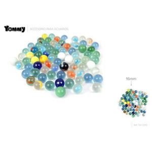 Cuentas de Vidrio de Colores Mezclados Yommy de 16 mm, Accesorio Decorativo para Acuarios - Product Image 1
