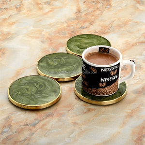 Posavasos de Madera con Resina Epoxi de Nuevo Diseño, Hecho a Mano, Redondo, para Bebidas, Té y Café - Product Image 6
