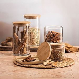 Compact Glass <b>Jar</b> With Metal Lid For Spice Storage Tea Leaves <b>Herbs</b> Nuts Seeds Candy And Small Food Items <b>Jar</b> - Product Image 2