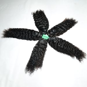 Extensions de cheveux humains indiens vierges Remy non traités, alignés sur la cuticule, origine indienne, boucles naturelles - Product Image 5